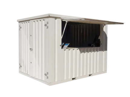 Container bar pliable 4 × 2 mètres Blanc RAL 9016